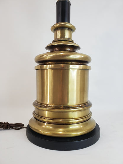 Oversized Vintage Cast Brass Cylinder Tea Canister Table Lamp