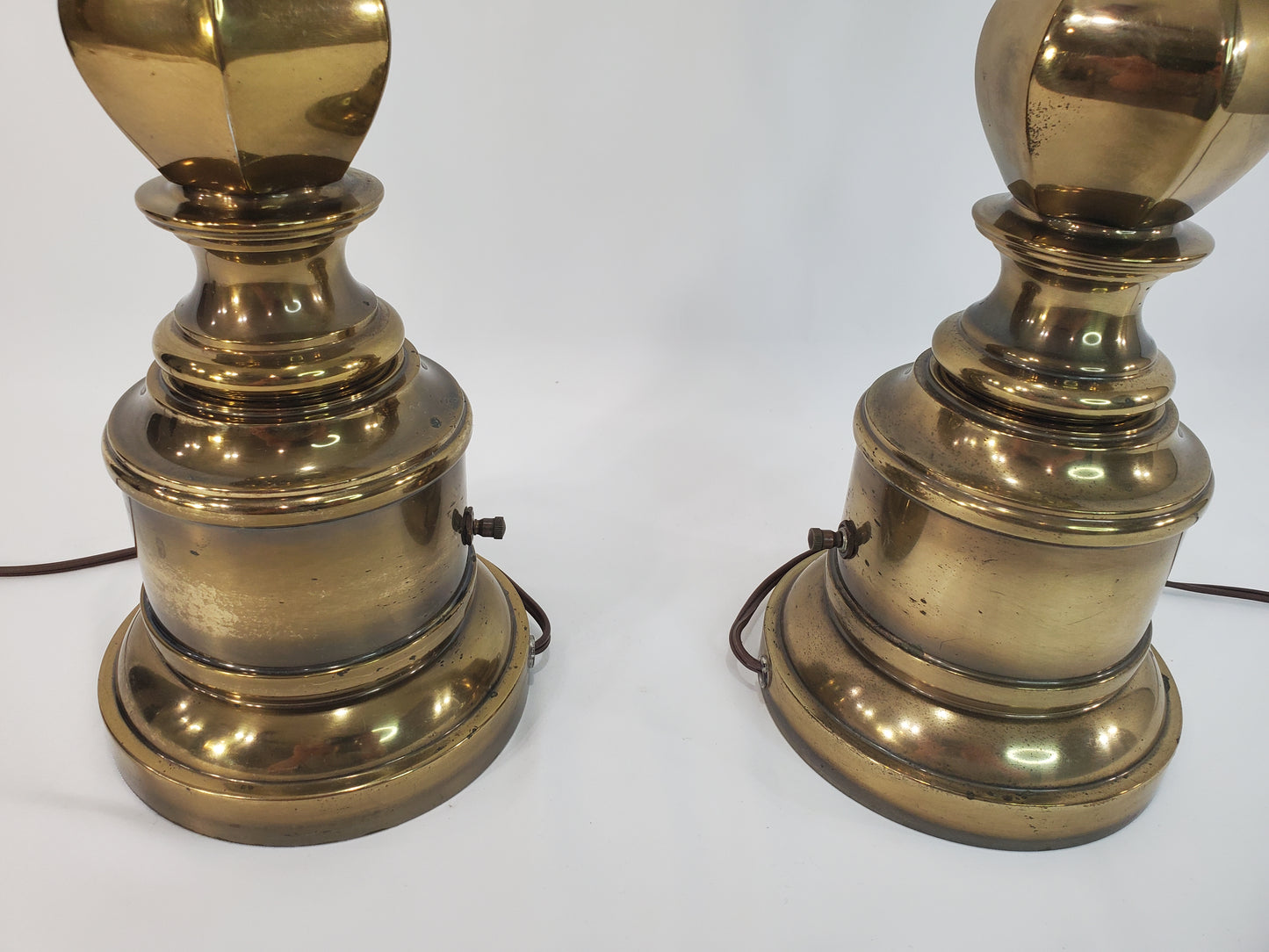 Pair Brass Stiffel Table Lamps - Mid-Century
