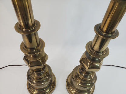 Pair Brass Stiffel Table Lamps - Mid-Century