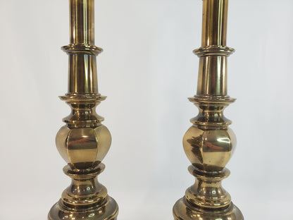 Pair Brass Stiffel Table Lamps - Mid-Century