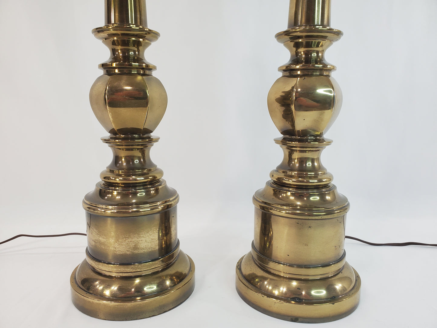 Pair Brass Stiffel Table Lamps - Mid-Century