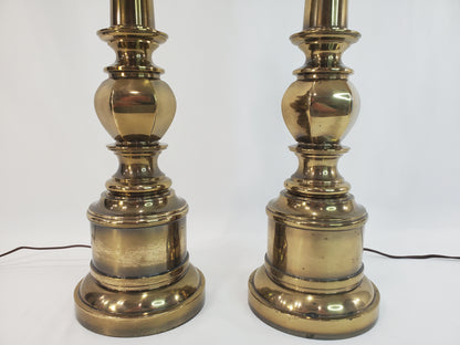 Pair Brass Stiffel Table Lamps - Mid-Century