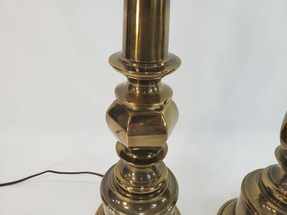 Pair Brass Stiffel Table Lamps - Mid-Century