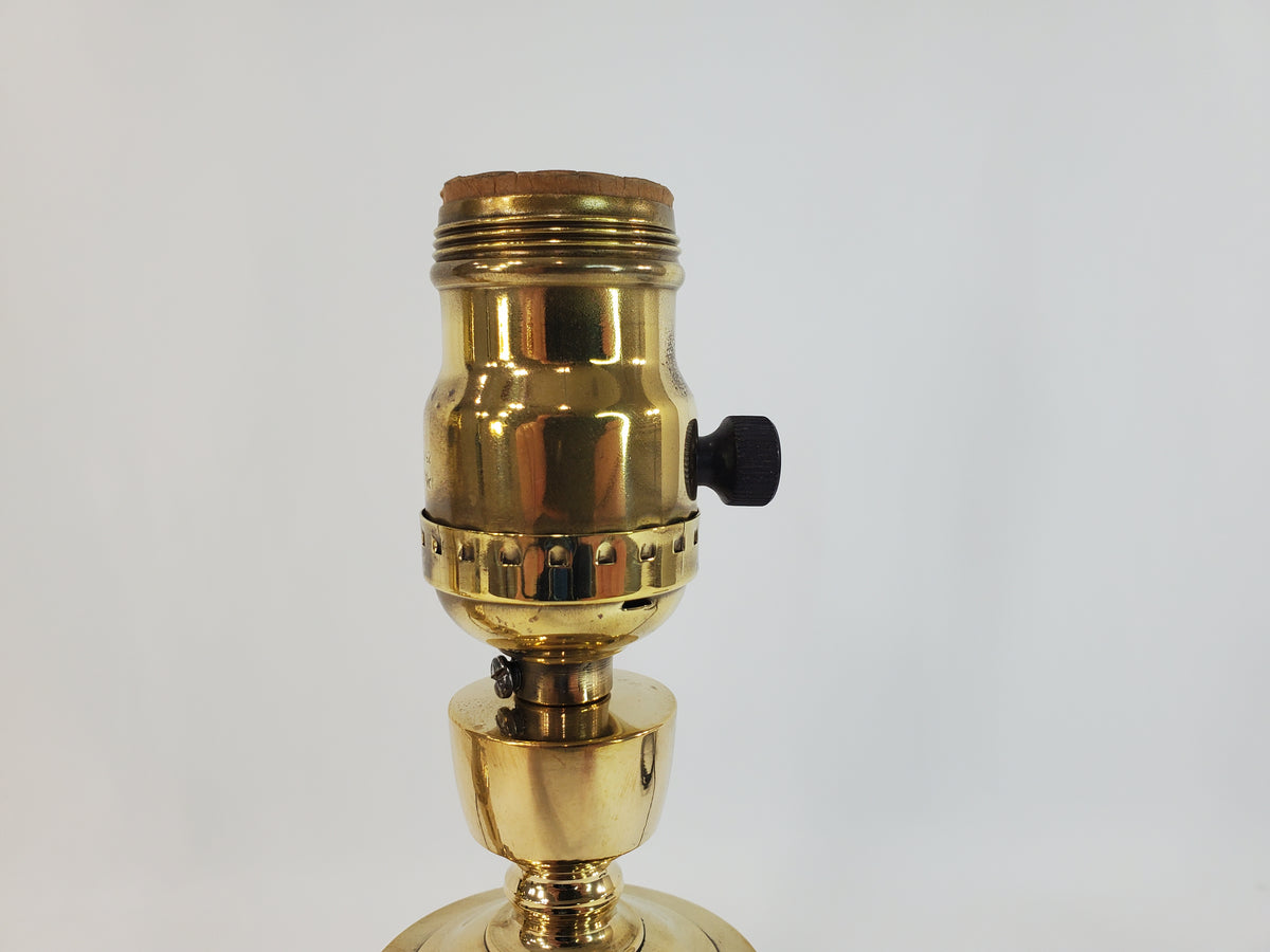 Pair Petite Mid-Century James Mont Style Brass Lamps