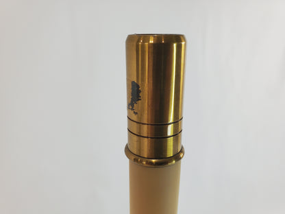 Pair Vintage Solid Brass Candlestick Buffet Lamps by Chapman