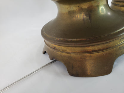 Pair Vintage Stiffel Brass Baluster Table Lamps 1960s
