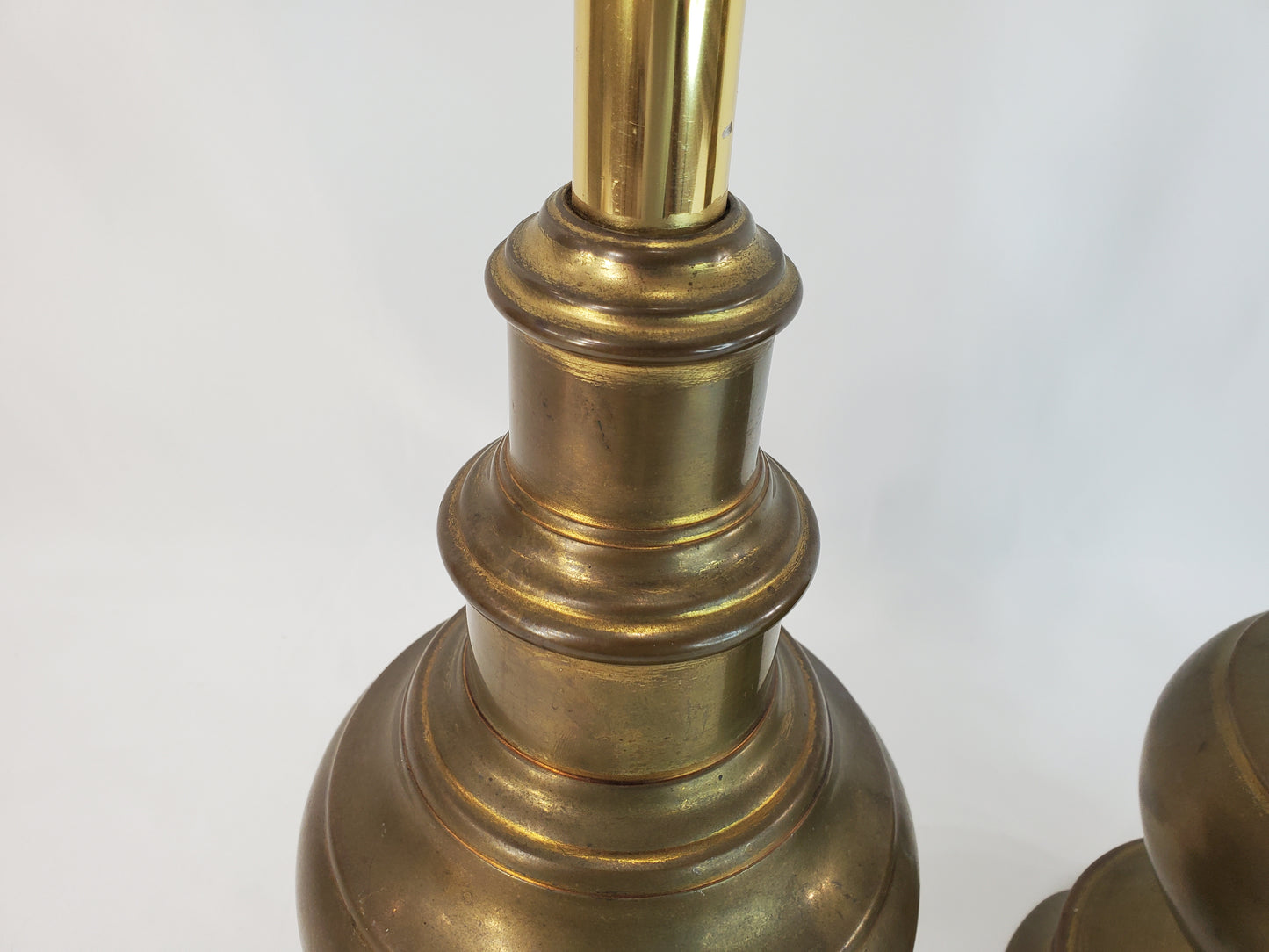 Pair Vintage Stiffel Brass Baluster Table Lamps 1960s
