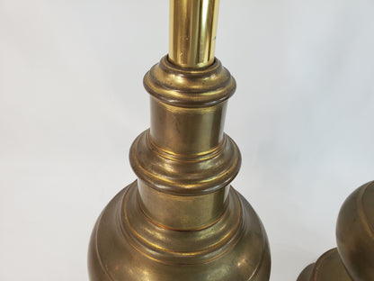 Pair Vintage Stiffel Brass Baluster Table Lamps 1960s