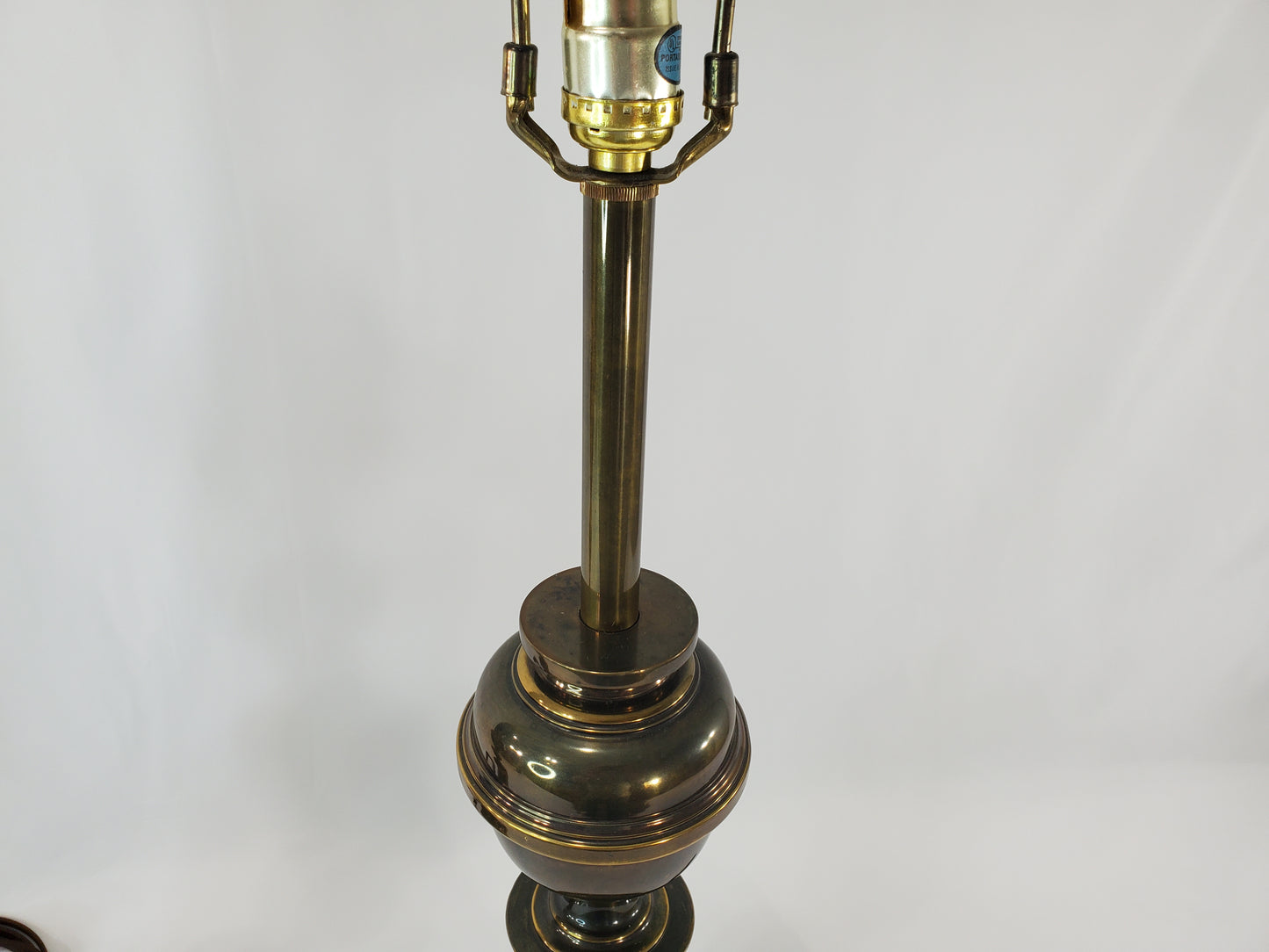 Pair Vintage Stiffel Brass Hollywood Regency Column and Baluster Table Lamps