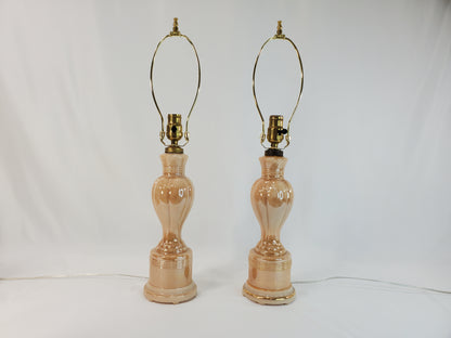 Pair of 1940s Aladdin Alacite G311 Table Lamps - Golden Lustre