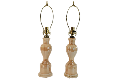 Pair of 1940s Aladdin Alacite G311 Table Lamps - Golden Lustre