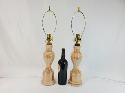 Pair of 1940s Aladdin Alacite G311 Table Lamps - Golden Lustre