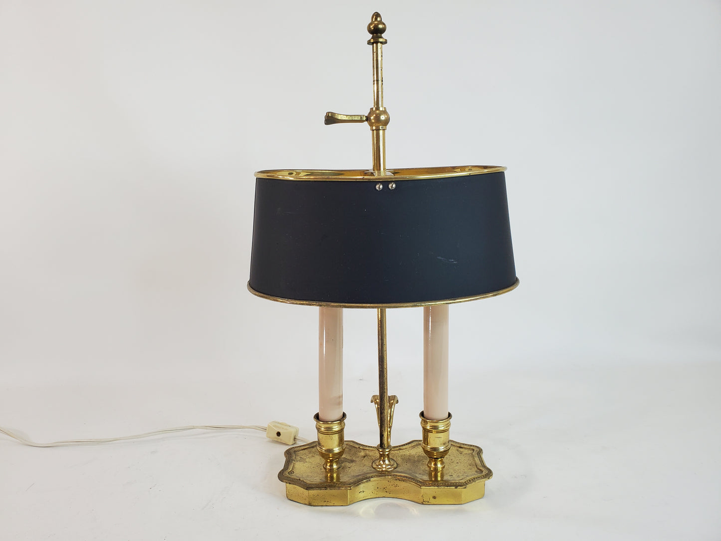 Petite Vintage Two-Arm Bouillotte Table Lamp