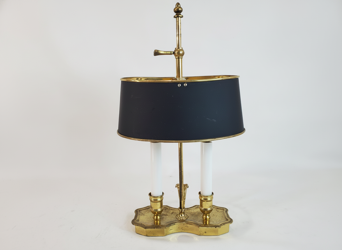 Petite Vintage Two-Arm Bouillotte Table Lamp