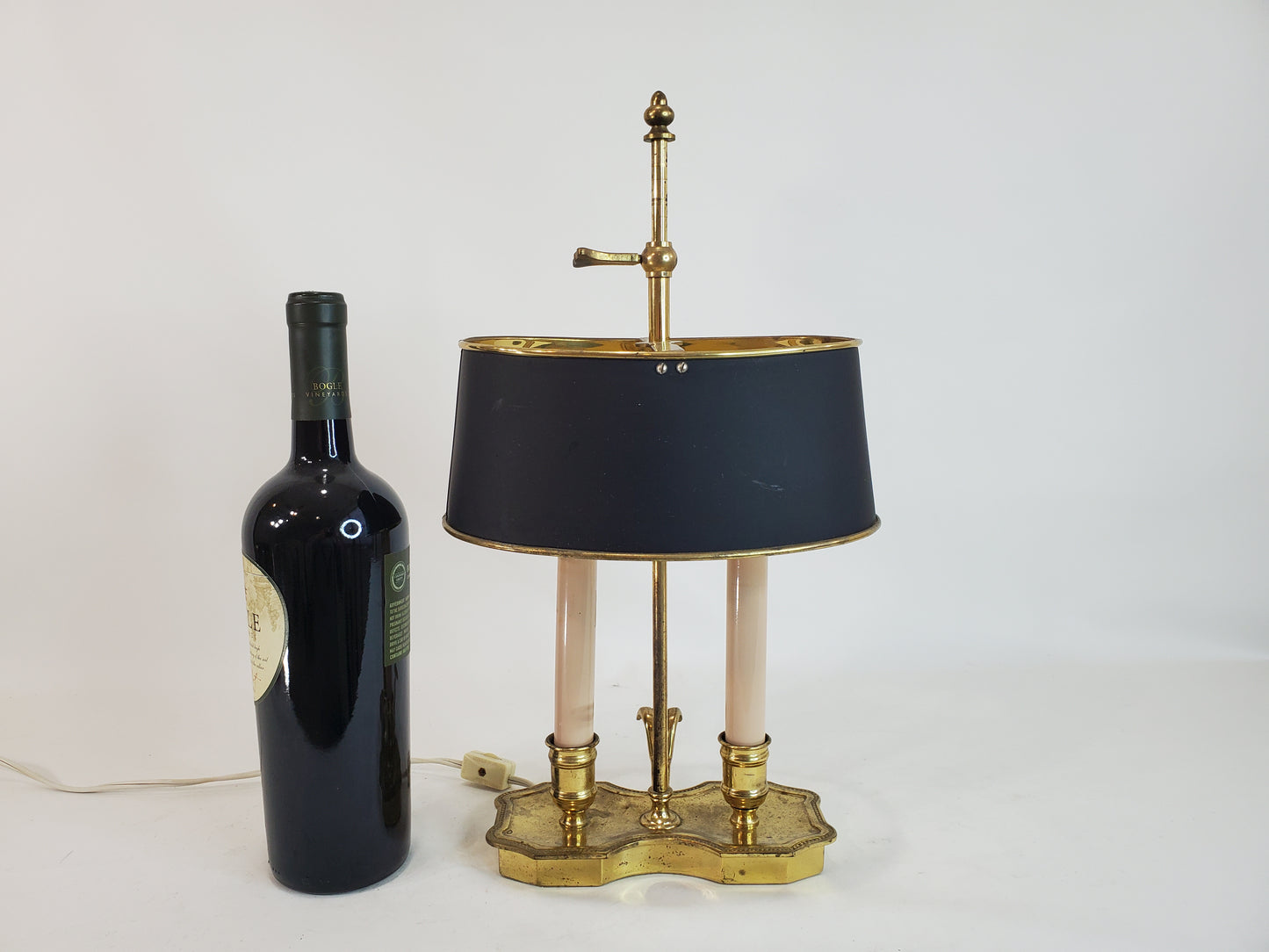 Petite Vintage Two-Arm Bouillotte Table Lamp