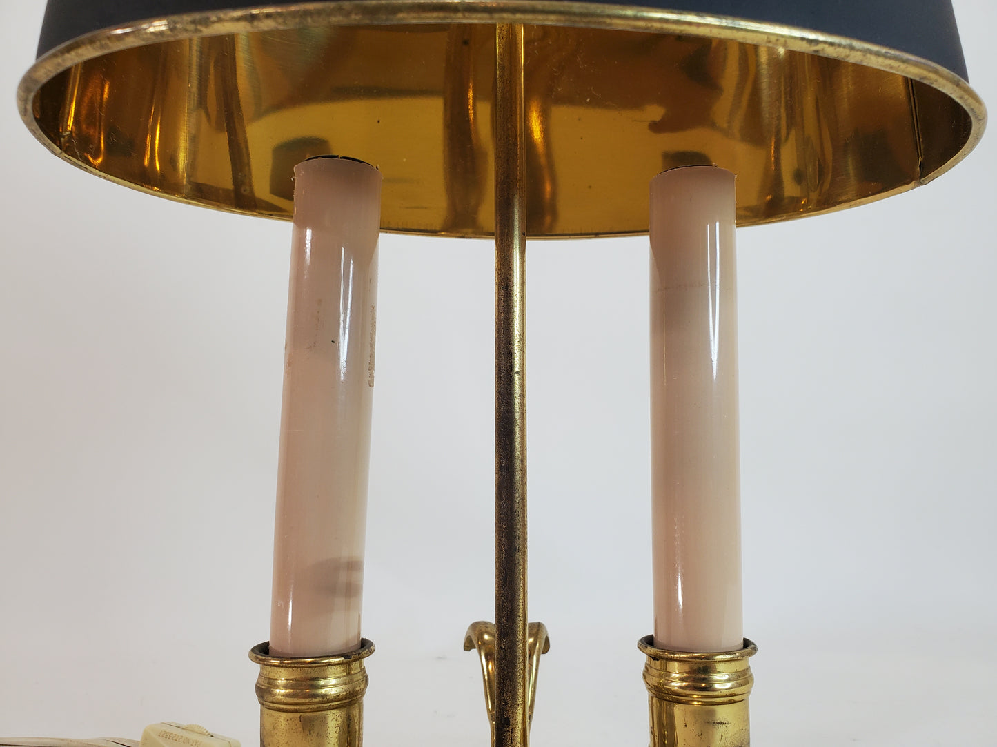 Petite Vintage Two-Arm Bouillotte Table Lamp