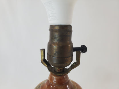 Vintage Alabaster Table Mantle Lamp