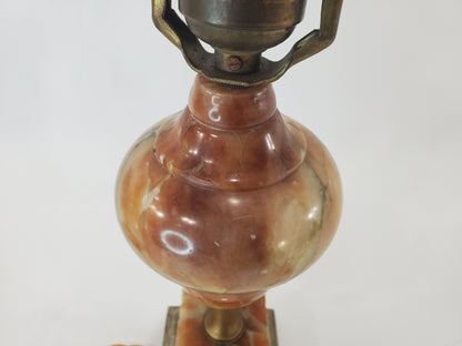 Vintage Alabaster Table Mantle Lamp
