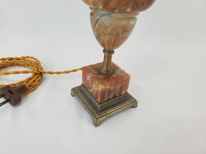 Vintage Alabaster Table Mantle Lamp
