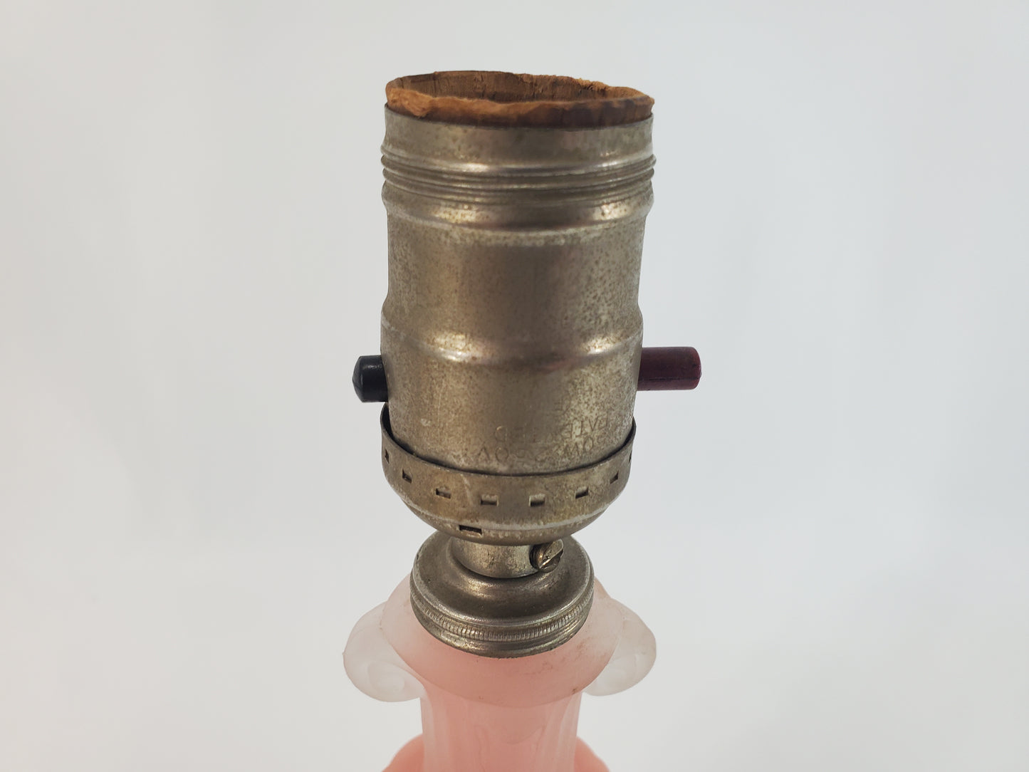 Vintage Aladdin Alacite Glass Boudoir Lamp Art Deco Pink