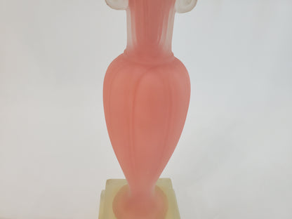 Vintage Aladdin Alacite Glass Boudoir Lamp Art Deco Pink