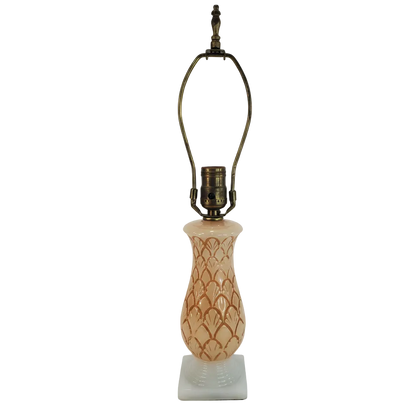 Vintage Aladdin Alacite Glass Table Lamp - Pineapple