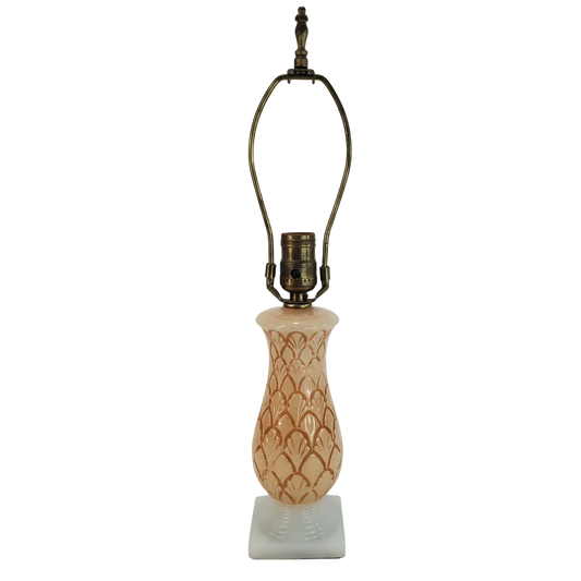 Vintage Aladdin Alacite Glass Table Lamp - Pineapple