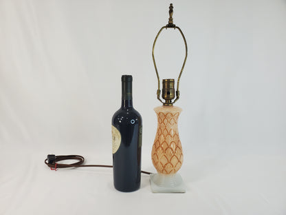 Vintage Aladdin Alacite Glass Table Lamp - Pineapple
