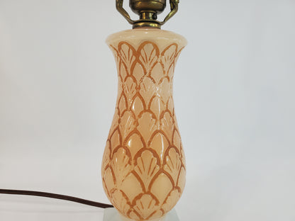 Vintage Aladdin Alacite Glass Table Lamp - Pineapple