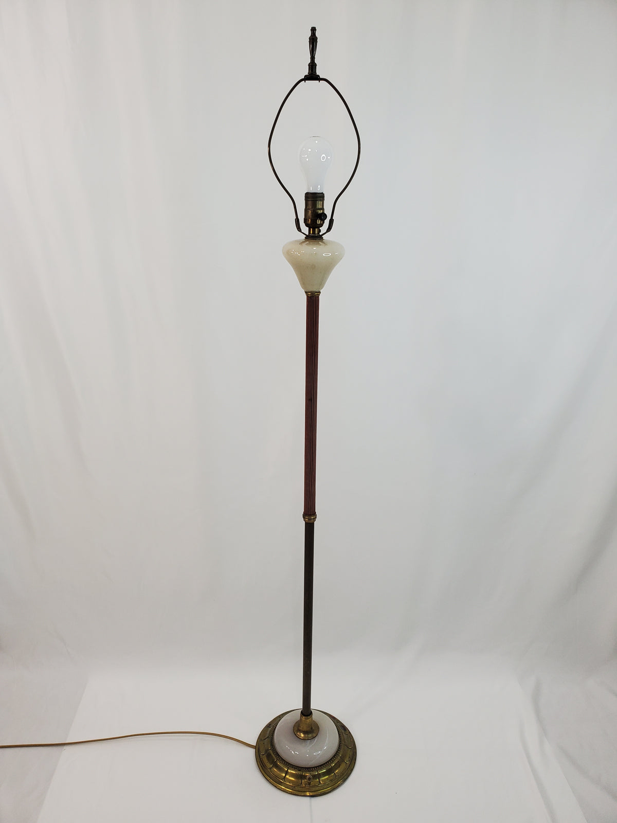 Vintage Aladdin Lounge Floor Lamp with Night-Light Base
