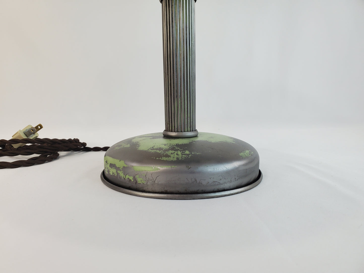 Vintage Art Deco Flying Saucer Lamp - Mint Green