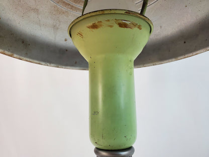 Vintage Art Deco Flying Saucer Lamp - Mint Green