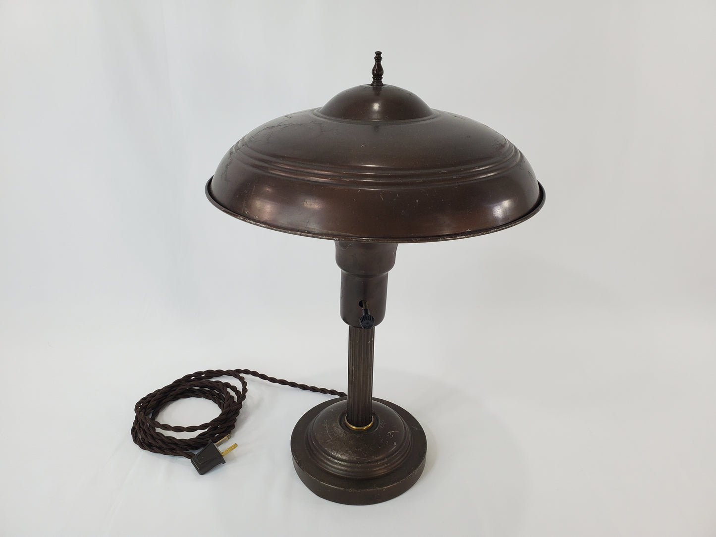 Vintage Art Deco Industrial Flying Saucer Desk Lamp