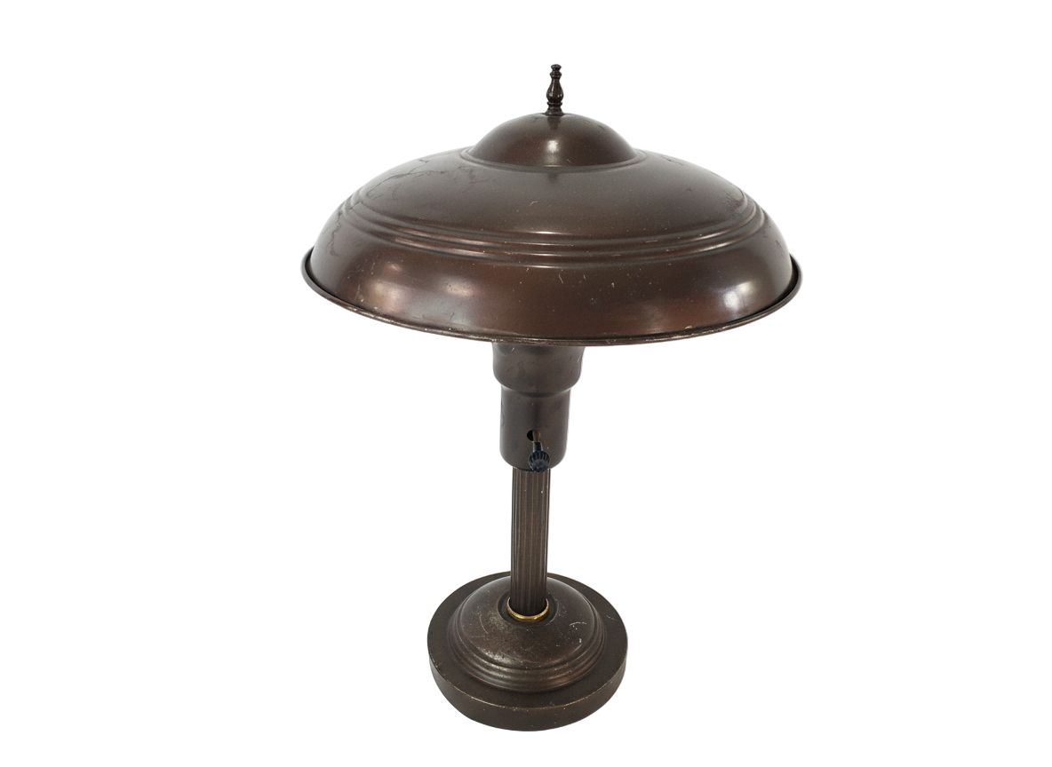 Vintage Art Deco Industrial Flying Saucer Desk Lamp