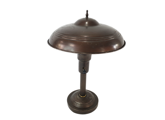 Vintage Art Deco Industrial Flying Saucer Desk Lamp
