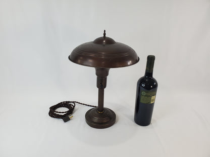 Vintage Art Deco Industrial Flying Saucer Desk Lamp