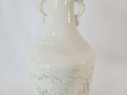 Vintage Blanc de Chine Porcelain Urn Lamp 1940s
