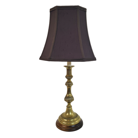 Vintage Brass Candlestick Table Lamp