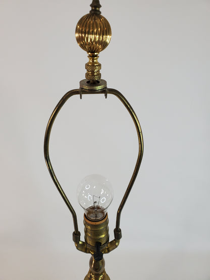 Vintage Brass French Church Altar Candlestick Table Lamp