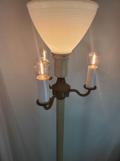 Vintage Candelabra Floor Lamp With Night Light Base