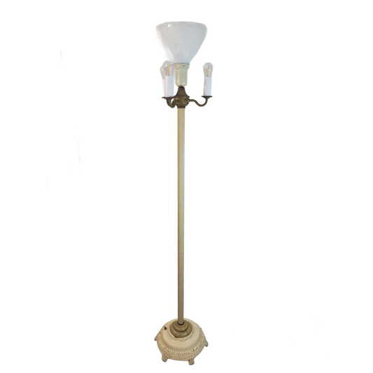 Vintage Candelabra Floor Lamp With Night Light Base