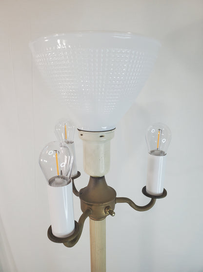 Vintage Candelabra Floor Lamp With Night Light Base