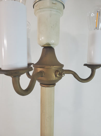 Vintage Candelabra Floor Lamp With Night Light Base