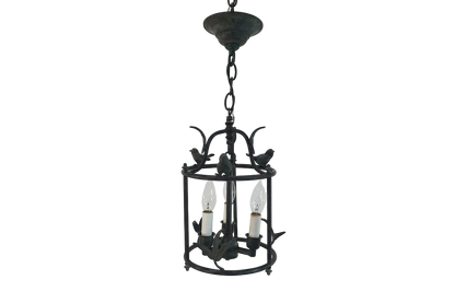 Vintage Chapman and Myers Diego Petite Classical Perching Bird Lantern w Verdigres Finish