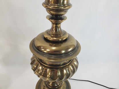Vintage Pair Brass Stiffel Table Lamps - Hollywood Regency Fluted Urn