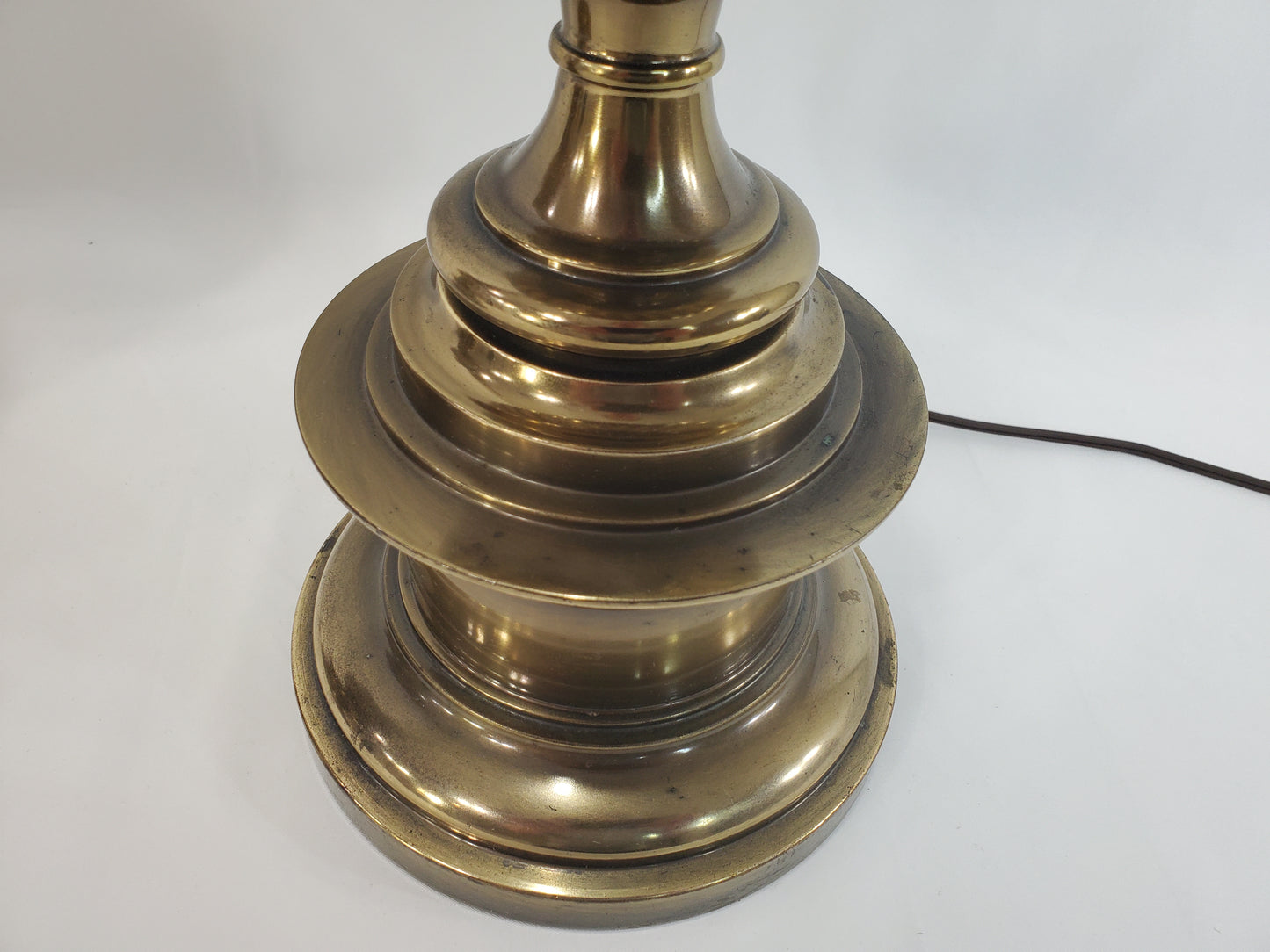 Vintage Pair Brass Stiffel Table Lamps - Hollywood Regency Fluted Urn