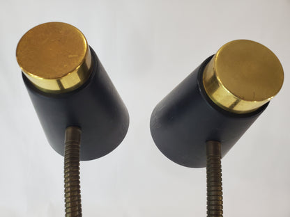Vintage Prescolite Double Gooseneck Desk Lamp