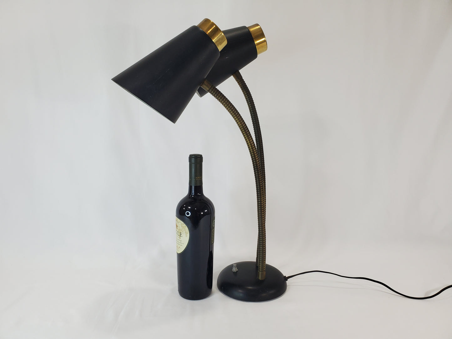 Vintage Prescolite Double Gooseneck Desk Lamp