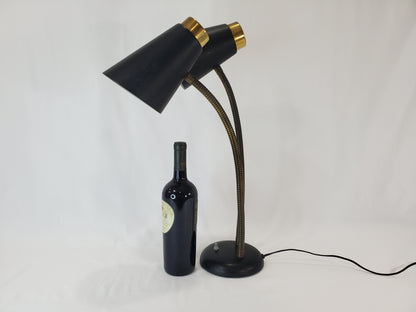 Vintage Prescolite Double Gooseneck Desk Lamp