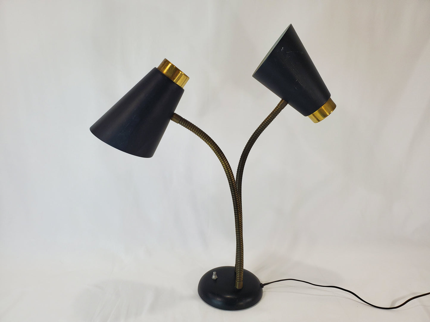 Vintage Prescolite Double Gooseneck Desk Lamp